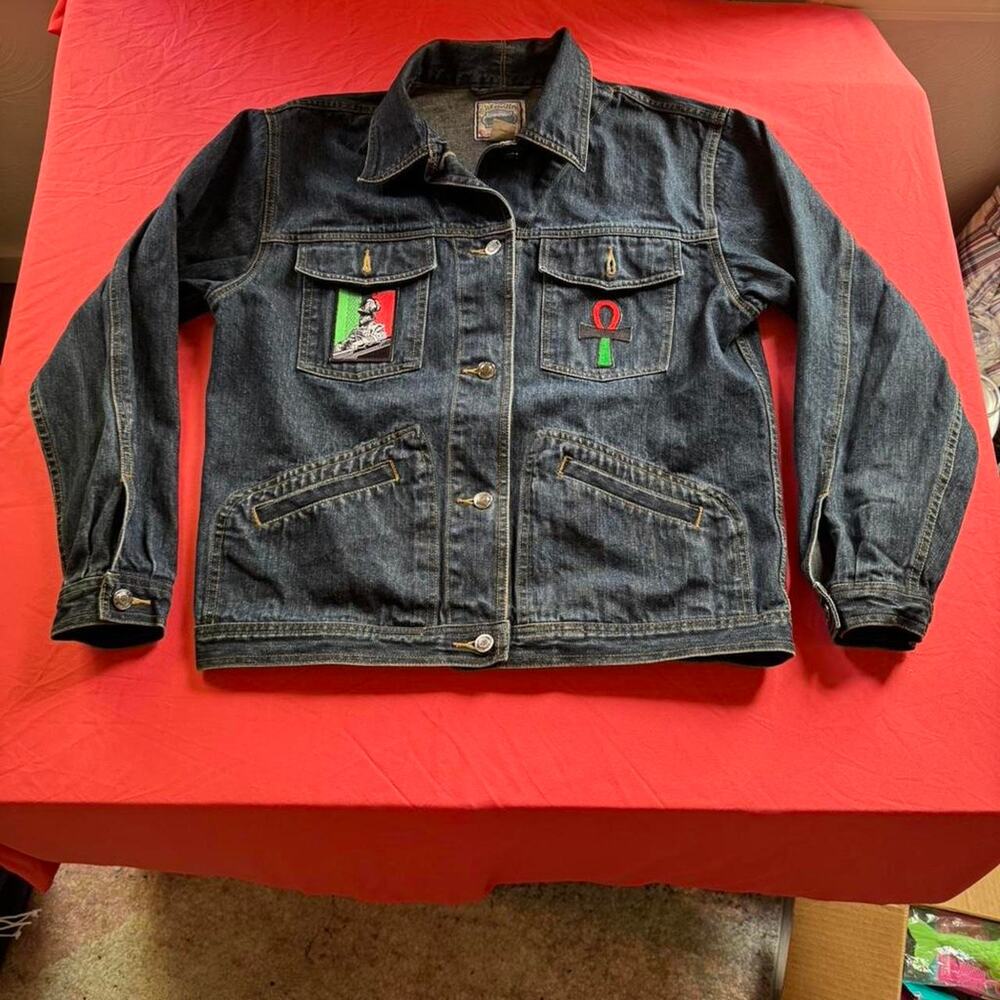 Authentic St. John’s Bay Denim Collection denim Jackets w/ 3 patches- Size M